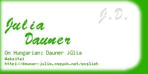 julia dauner business card